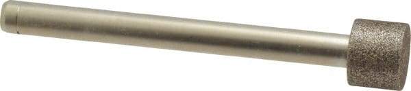 Made in USA - 1/2" Head Diam x 3/8" Head Thickness CBN Grinding Pin - 1/4" Shank Diam x 2-5/8" Shank Length, Coarse Grade - Americas Industrial Supply