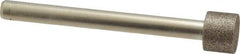 Made in USA - 1/2" Head Diam x 3/8" Head Thickness CBN Grinding Pin - 1/4" Shank Diam x 2-5/8" Shank Length, Coarse Grade - Americas Industrial Supply