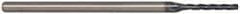 Accupro - 0.07", 1/2" LOC, 1/8" Shank Diam, 2-1/2" OAL, 3 Flute, Solid Carbide Square End Mill - Single End, AlTiN Finish, Spiral Flute, 30° Helix, Centercutting, Series Miniature - Americas Industrial Supply