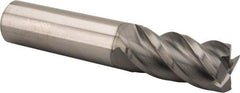 Accupro - 3/4", 1-1/2" LOC, 3/4" Shank Diam, 4" OAL, 4 Flute, Solid Carbide Square End Mill - Single End, nACRo Finish, Spiral Flute, 40° Helix, Centercutting, Right Hand Cut, Right Hand Flute - Americas Industrial Supply