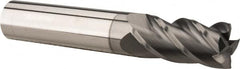 Accupro - 7/64", 3/8" LOC, 1/8" Shank Diam, 1-1/2" OAL, 4 Flute, Solid Carbide Square End Mill - Single End, nACRo Finish, Spiral Flute, 40° Helix, Centercutting, Right Hand Cut, Right Hand Flute - Americas Industrial Supply