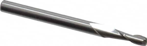 Accupro - 1/8", 2 Flute, Single End, Solid Carbide, 0.005" Corner Radius End Mill - 1-1/2" OAL, 30° Helix, Right Hand Flute, 1/2" LOC, Right Hand Cut - Americas Industrial Supply