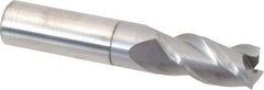Accupro - 5/8", 1-1/4" LOC, 5/8" Shank Diam, 3-1/2" OAL, 3 Flute, Solid Carbide Square End Mill - Single End, nACRo Finish, Spiral Flute, 40° Helix, Centercutting, Right Hand Cut, Right Hand Flute - Americas Industrial Supply