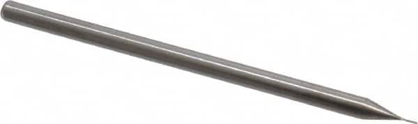 Accupro - 1/64" Diam, 1/8" LOC, 3 Flute Solid Carbide Ball End Mill - Uncoated, Single End, 2-1/2" OAL, 1/8" Shank Diam, Spiral Flute - Americas Industrial Supply