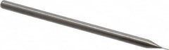 Accupro - 1/64" Diam, 1/8" LOC, 3 Flute Solid Carbide Ball End Mill - Uncoated, Single End, 2-1/2" OAL, 1/8" Shank Diam, Spiral Flute - Americas Industrial Supply