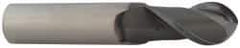 Accupro - 23/64" Diam, 7/8" LOC, 2 Flute Solid Carbide Ball End Mill - nACRo Finish, Single End, 2-1/2" OAL, 3/8" Shank Diam, Spiral Flute - Americas Industrial Supply