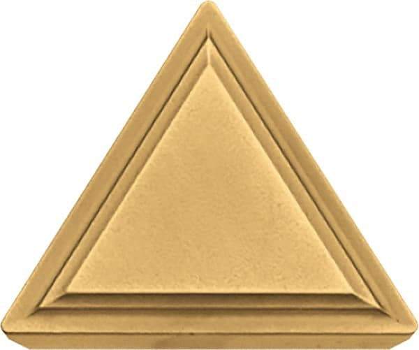 Kyocera - TPMR321 Grade CA5525 Carbide Turning Insert - TiCN/Al2O3/TiN Finish, 60° Triangle, 3/8" Inscr Circle, 1/8" Thick, 1/64" Corner Radius - Americas Industrial Supply