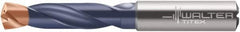 Walter-Titex - 15/32" 140° Spiral Flute Solid Carbide Screw Machine Drill Bit - Double Coating Finish, Right Hand Cut, 55mm Flute Length, 102mm OAL, X-treme Plus Point, Straight Shank, Through Coolant - Americas Industrial Supply