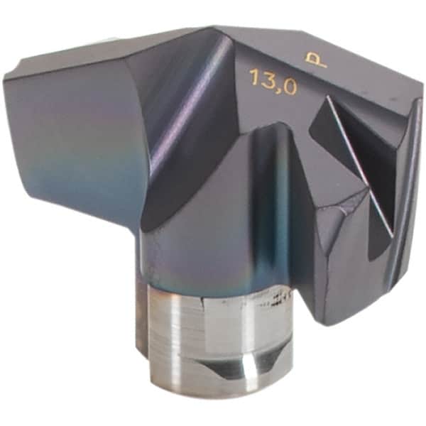 Iscar - Series ICP-2M, 0.512" Diam Grade IC908 140° Replaceable Drill Tip - Carbide, TiAlN Finish, 13 Seat Size, Through Coolant - Americas Industrial Supply