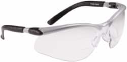 3M - +2, Clear Lenses, Anti-Fog, Framed Magnifying Safety Glasses - Silver Plastic Frame, ANSI Z87.1-2010 - Americas Industrial Supply