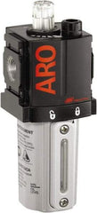 ARO/Ingersoll-Rand - 3/8" NPT, 250 Max psi Compact Modular Lubricator - Metal Bowl with Sight Glass, Aluminum Body, 105 CFM, 175°F Max Temp, 2.2" Long x 2.24" Wide x 5.99" High - Americas Industrial Supply