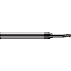 Harvey Tool - 1/4" Diam, 3/8" LOC, 3 Flute Solid Carbide Ball End Mill - Exact Industrial Supply