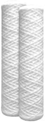 Dupont - 2" OD, 15µ, String Wound Universal String Wound 2 Pack Cartridge Filter - 10" Long, Reduces Sediments & Rust - Americas Industrial Supply