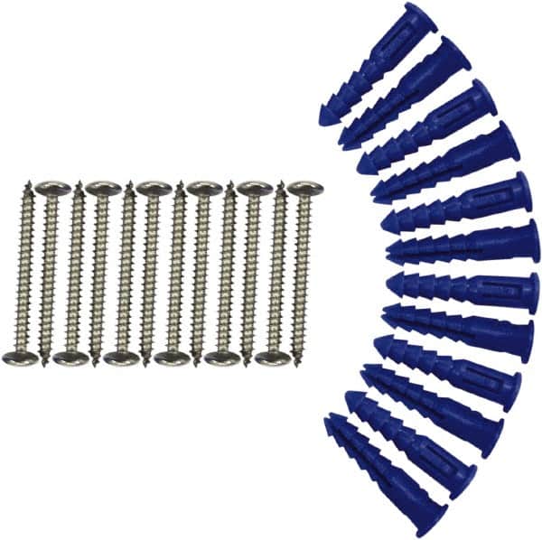 Triton - 12" Long Silver Pegboard Mounting Hardware - For Use with Mounting Steel Pegboard System LB1-B,T,W, LB2-B,T,W & LB18-B,T,W - Americas Industrial Supply