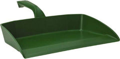Vikan - 12-1/2" Wide Handheld Dustpan - Plastic Body, 4-1/2" Handle, Green - Americas Industrial Supply