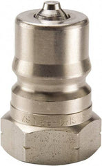 Parker - 1/2 NPTF 303 Stainless Steel Hydraulic Hose Female Pipe Thread Nipple - 1,500 psi, 12 GPM - Americas Industrial Supply