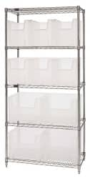 Quantum Storage - 10 Bin Giant Stack Container with Wire Shelving - Americas Industrial Supply