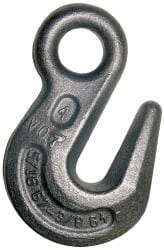 CM - 6,600 Lb Capacity, Chain Grade 70, Steel Eye Hook - 0.51" Hook Throat, 2.46" Reach, 0.68" Eye ID, 3/8" Chain Diam, 4.03" OAL, Self-Colored - Americas Industrial Supply