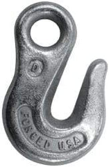 CM - 5,400 Lb Capacity, Chain Grade 43, Steel Eye Hook - 0.55" Hook Throat, 2.33" Reach, 0.72" Eye ID, 3/8" Chain Diam, 4.13" OAL, Heat Treated - Americas Industrial Supply