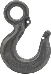 CM - Chain Grade 100, 8,800 Lbs. Load Limit Eye Rigging Hook - 1.19 Inch Hook Throat, 4.67 Inch Reach, 1-1/4 Inch Eye Inside Diameter, 3/8 Inch Chain Diameter, 6.55 Inch Overall Length, 0.63 Inch Eye Thickness - Americas Industrial Supply