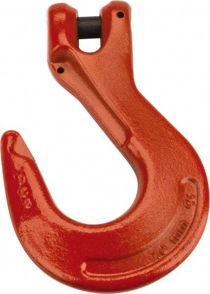 CM - 3/8 Inch Chain Diameter, Grade 100 Clevis Hook - 8,800 Lbs. Load Capacity, 0.47 Inch Inside Diameter, 0.51 Inch Pin Diameter, 1.06 Inch Hook Throat, 6.53 Inch Overall Length, 4.38 Inch Hook Width - Americas Industrial Supply