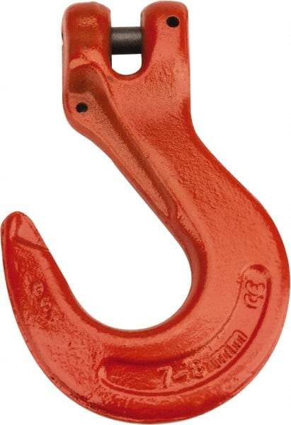 CM - 9/32 Inch Chain Diameter, Grade 100 Clevis Hook - 4,300 Lbs. Load Capacity, 0.38 Inch Inside Diameter, 0.36 Inch Pin Diameter, 0.83 Inch Hook Throat, 5.23 Inch Overall Length, 3.53 Inch Hook Width - Americas Industrial Supply