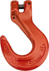 CM - 9/32 Inch Chain Diameter, Grade 100 Clevis Hook - 4,300 Lbs. Load Capacity, 0.38 Inch Inside Diameter, 0.36 Inch Pin Diameter, 0.83 Inch Hook Throat, 5.23 Inch Overall Length, 3.53 Inch Hook Width - Americas Industrial Supply