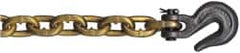 CM - 3/8" Welded Standard Link Chain - 6,600 Lb Capacity, Grade 70, 25' Long, Yellow Chromate Finish - Americas Industrial Supply