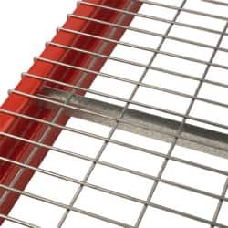 Nashville Wire - 46" Wide, 2" High, Open Shelving Standard Channel - Steel, Galvanized Finish, 48" Deep, Use with Pallet Racks - Americas Industrial Supply