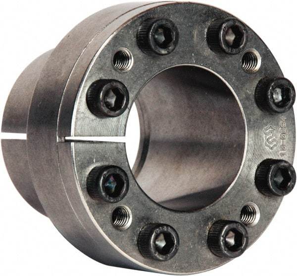 Climax Metal Products - M6 Thread, 1-1/2" Bore Diam, 1.969" OD, Shaft Locking Device - 8 Screws, 10,024 Lb Axial Load, 2.835" OAW, 1.26" Thrust Ring Width, 626 Ft/Lb Max Torque - Americas Industrial Supply