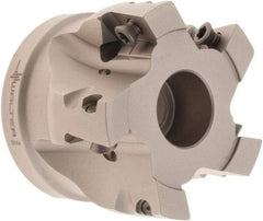 Walter - 5 Inserts, 50mm Cut Diam, 22mm Arbor Diam, 15mm Max Depth of Cut, Indexable Square-Shoulder Face Mill - 40mm High, AD.. 1606.. Insert Compatibility, Through Coolant, Series Xtra-tec - Americas Industrial Supply