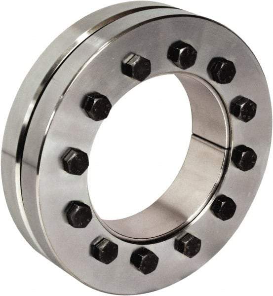 Climax Metal Products - M5 Thread, 18mm Bore Diam, 44mm OD, Shaft Locking Device - 4 Screws, 2,376 Lb Axial Load, 44mm OAW, 0.472" Thrust Ring Width, 99 Ft/Lb Max Torque - Americas Industrial Supply