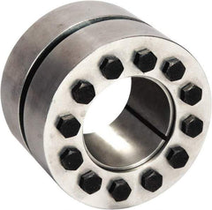 Climax Metal Products - M6 Thread, 5/8" Bore Diam, 52mm OD, Shaft Locking Device - 3 Screws, 6,413 Lb Axial Load, 2.047" OAW, 1.181" Thrust Ring Width, 167 Ft/Lb Max Torque - Americas Industrial Supply