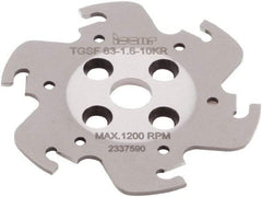 Iscar - Arbor Hole Connection, 1/16" Cutting Width, 0.591" Depth of Cut, 63mm Cutter Diam, 0.3937" Hole Diam, 6 Tooth Indexable Slotting Cutter - TGSF Toolholder, TAG N-A, TAG N-C/W/M, TAG N-J/JS/JT, TAG N-LF, TAG N-MF, TAG N-UT Insert - Americas Industrial Supply