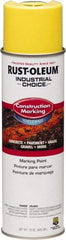 Rust-Oleum - 15 fl oz Yellow Marking Paint - Water-Based Formula - Americas Industrial Supply