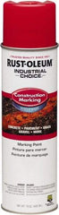 Rust-Oleum - 15 fl oz Red Marking Paint - Water-Based Formula - Americas Industrial Supply