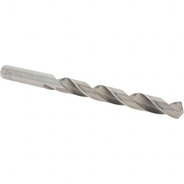 Import - 23/64" 118° High Speed Steel Jobber Drill - Bright Finish, Right Hand Cut, Spiral Flute, Straight Shank, 4-7/8" OAL, Standard Point - Americas Industrial Supply