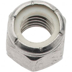 Value Collection - 3/8-16 UNC 18-8 Hex Lock Nut with Nylon Insert - 9/16" Width Across Flats, 15/32" High - Americas Industrial Supply