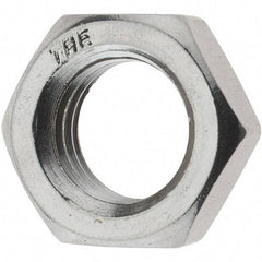 Value Collection - 7/8-9 UNC Stainless Steel Right Hand Hex Jam Nut - 1-5/16" Across Flats, 31/64" High, Uncoated - Americas Industrial Supply