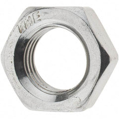 Value Collection - 3/8-24 UNF Stainless Steel Right Hand Hex Jam Nut - 9/16" Across Flats, 7/32" High, Uncoated - Americas Industrial Supply