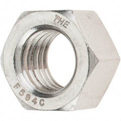 Value Collection - 5/8-11 UNC Stainless Steel Right Hand Hex Nut - 15/16" Across Flats, 35/64" High, Uncoated - Americas Industrial Supply