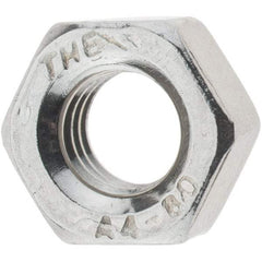 Value Collection - M6x1.00 Metric Coarse Stainless Steel Right Hand Hex Nut - 10mm Across Flats, 5mm High, Uncoated - Americas Industrial Supply