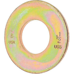 Made in USA - 1-1/2" Screw, Grade 8 Carbon Steel USS Flat Washer - Americas Industrial Supply