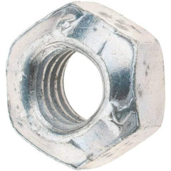 Made in USA - M6x1.00 Metric Coarse Grade 12 Hex Lock Nut with Distorted Thread - 6mm High, Cadmium Dicromate Finish - Americas Industrial Supply