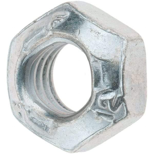 Made in USA - M8x1.25 Metric Coarse Grade 12 Hex Lock Nut with Distorted Thread - 8mm High, Cadmium Dicromate Finish - Americas Industrial Supply