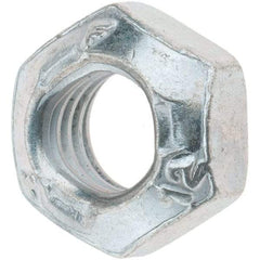 Made in USA - M8x1.25 Metric Coarse Grade 12 Hex Lock Nut with Distorted Thread - 8mm High, Cadmium Dicromate Finish - Americas Industrial Supply