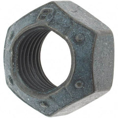 Made in USA - 3/8-24 UNF Grade L9 Hex Lock Nut with Distorted Thread - Uncoated with Wax Finish - Americas Industrial Supply