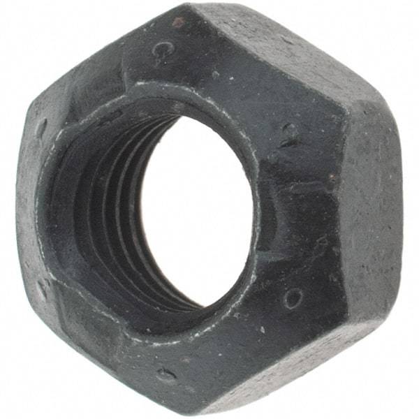 Made in USA - 5/16-24 UNF Grade L9 Hex Lock Nut with Distorted Thread - 1/2" Width Across Flats, 17/64" High, Uncoated with Wax Finish - Americas Industrial Supply