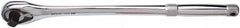 Proto - 1/2" Drive Pear Head Tethered Ratchet - Full Polish Chrome Finish, 15" OAL, 45 Gear Teeth, Long Handle - Americas Industrial Supply