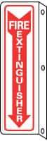 NMC - Fire Extinguisher, Aluminum Fire Sign - 4" Wide x 18" High - Americas Industrial Supply